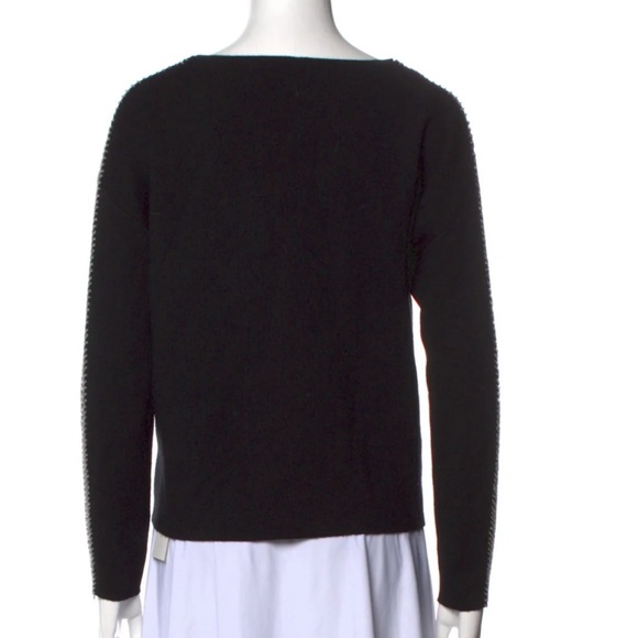 Alice & Olivia black sweater with sexy chain detail - Picture 2 of 5